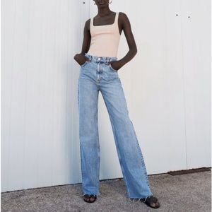 ****SOLD****Zara Wide Leg Jeans Size 40